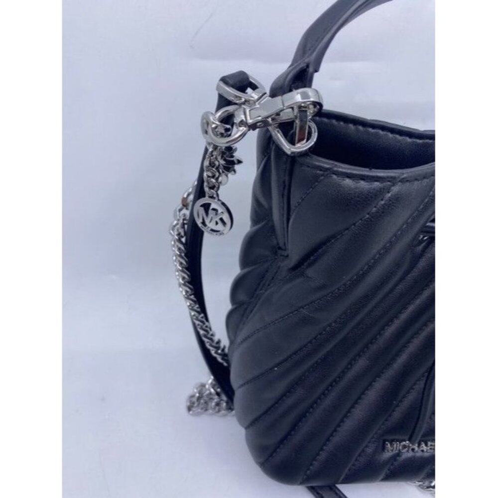 Michael Kors Suri Small Vegan Black Faux Leather Cross Body Bag - Picture 6 of 8